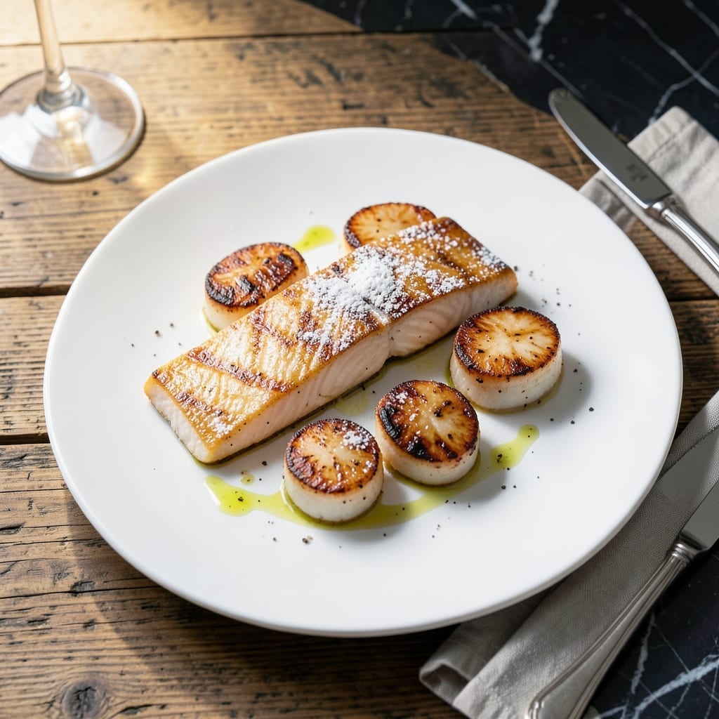 Cod and Scallops Recipe: Pan-Seared Duo With Lemon-Caper Sauce Cod and Scallops Recipe: Pan-Seared Duo With Lemon-Caper Sauce