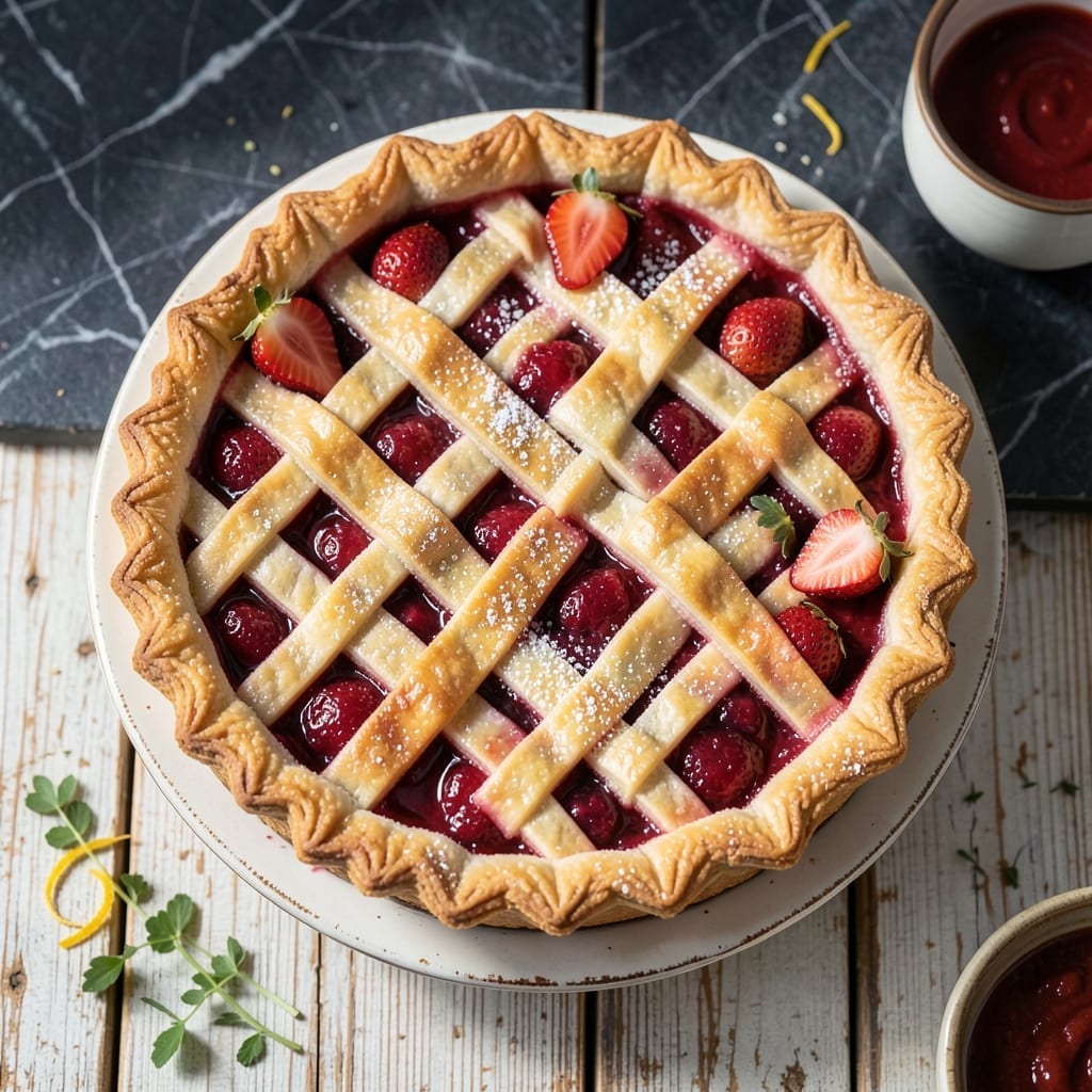 Strawberry Pie Recipe Frozen Strawberries: Flaky Crust With Bursting Berry Filling