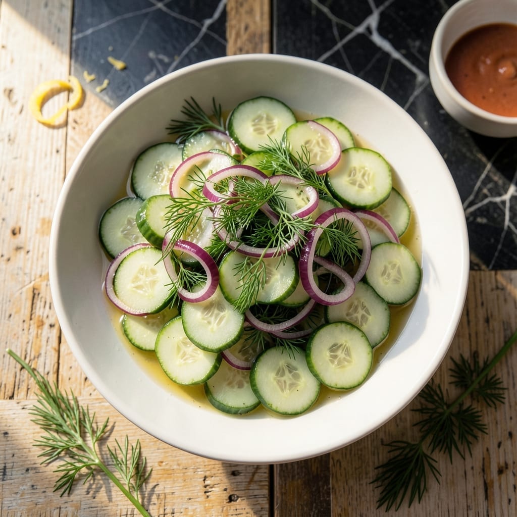 Pappas BBQ Cucumber Salad Recipe: Tangy Dill-Infused Crunch Pappas BBQ Cucumber Salad Recipe: Tangy Dill-Infused Crunch