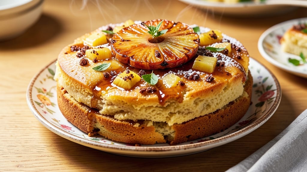 5 Star Pineapple Upside Down Cake Recipe: Caramelized Rings and Buttery Streusel Crown