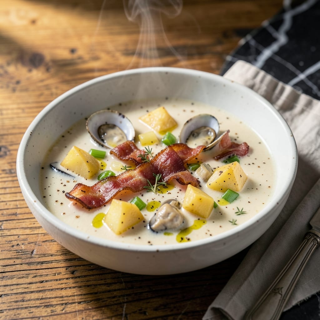 Mo's Clam Chowder Recipe: New England-Style Creamy Bowl