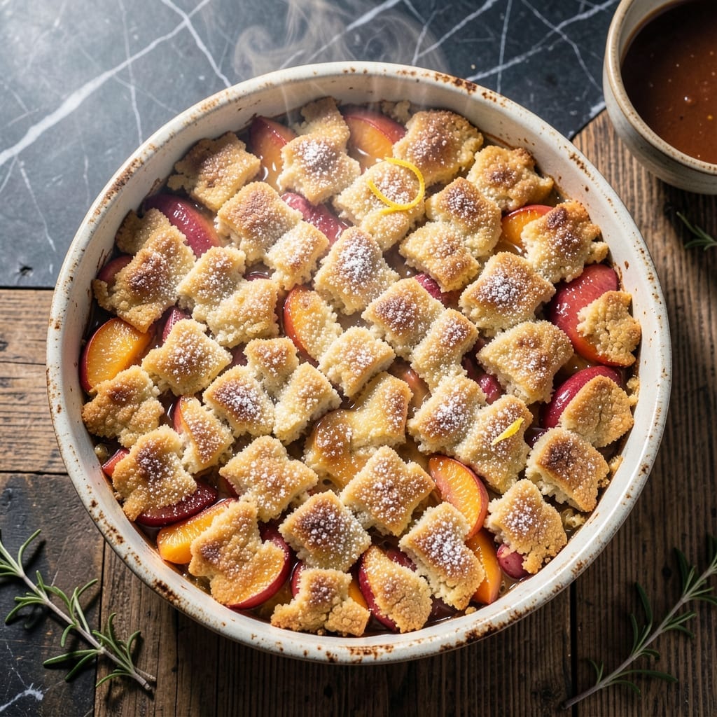 Peach Cobbler Recipe With Pancake Mix: Warm Spiced Peaches Under Fluffy Biscuit Topping Peach Cobbler Recipe With Pancake Mix: Warm Spiced Peaches Under Fluffy Biscuit Topping