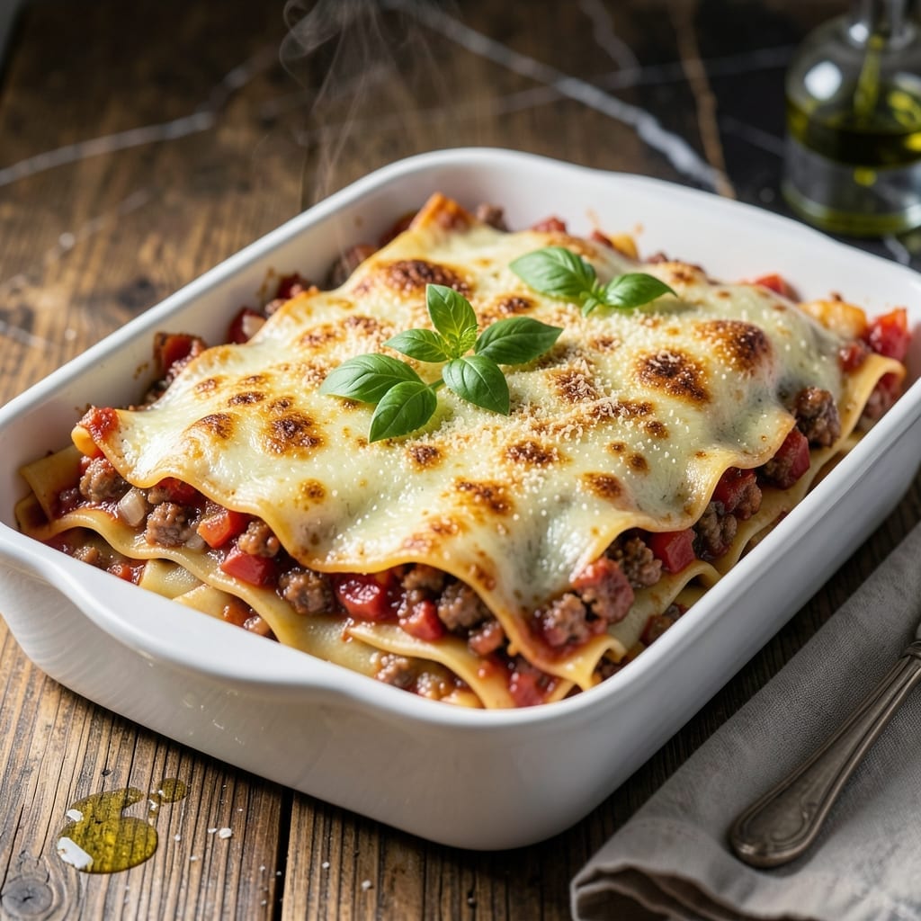 American Beauty Lasagna Recipe: Layered Pasta with Rich Meat Sauce American Beauty Lasagna Recipe: Layered Pasta with Rich Meat Sauce