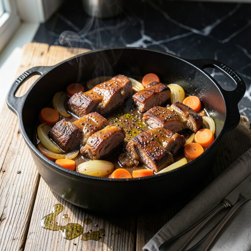 Gordon Ramsay Braised Short Ribs Recipe: Slow-Simmered Beef With Rich Red Wine Sauce Gordon Ramsay Braised Short Ribs Recipe: Slow-Simmered Beef With Rich Red Wine Sauce