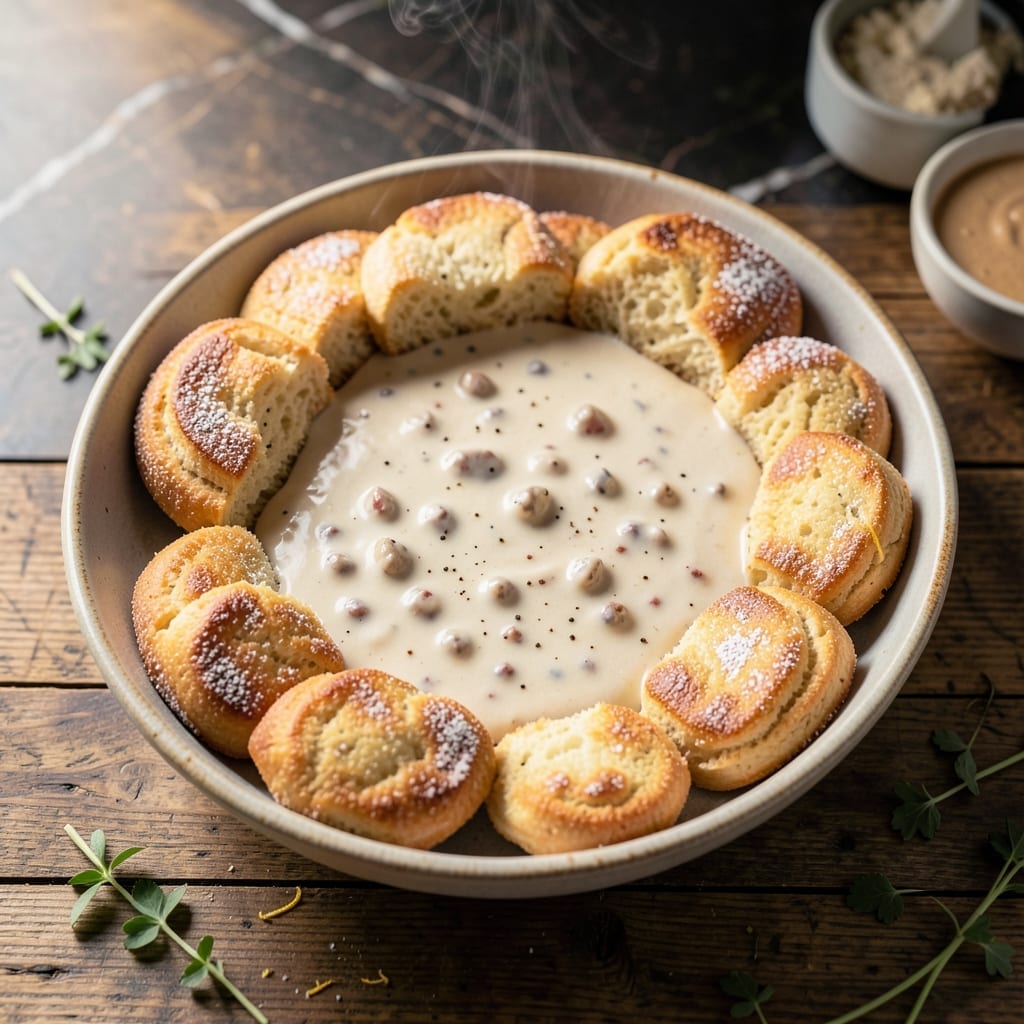 McCormick Biscuits and Gravy Recipe: Flaky Layers With Savory Sausage Sauce McCormick Biscuits and Gravy Recipe: Flaky Layers With Savory Sausage Sauce