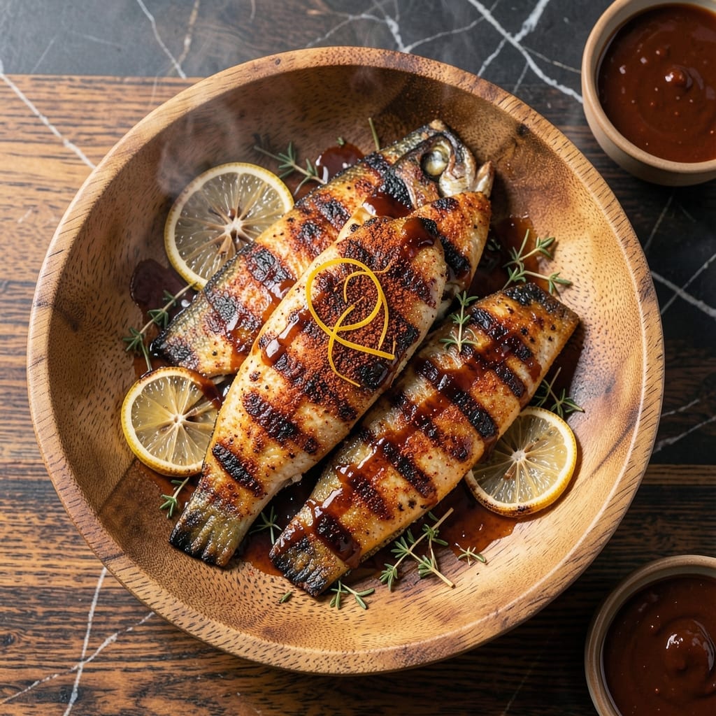 BBQ Catfish Recipe Grill: Charred Spice Rub With Lemon Zest BBQ Catfish Recipe Grill: Charred Spice Rub With Lemon Zest