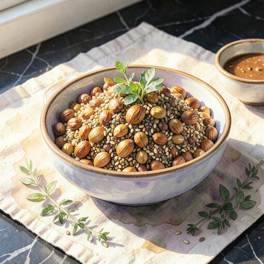 Jamie Oliver's Dukkah Recipe: Egyptian Nut and Spice Blend for Dipping Jamie Oliver's Dukkah Recipe: Egyptian Nut and Spice Blend for Dipping