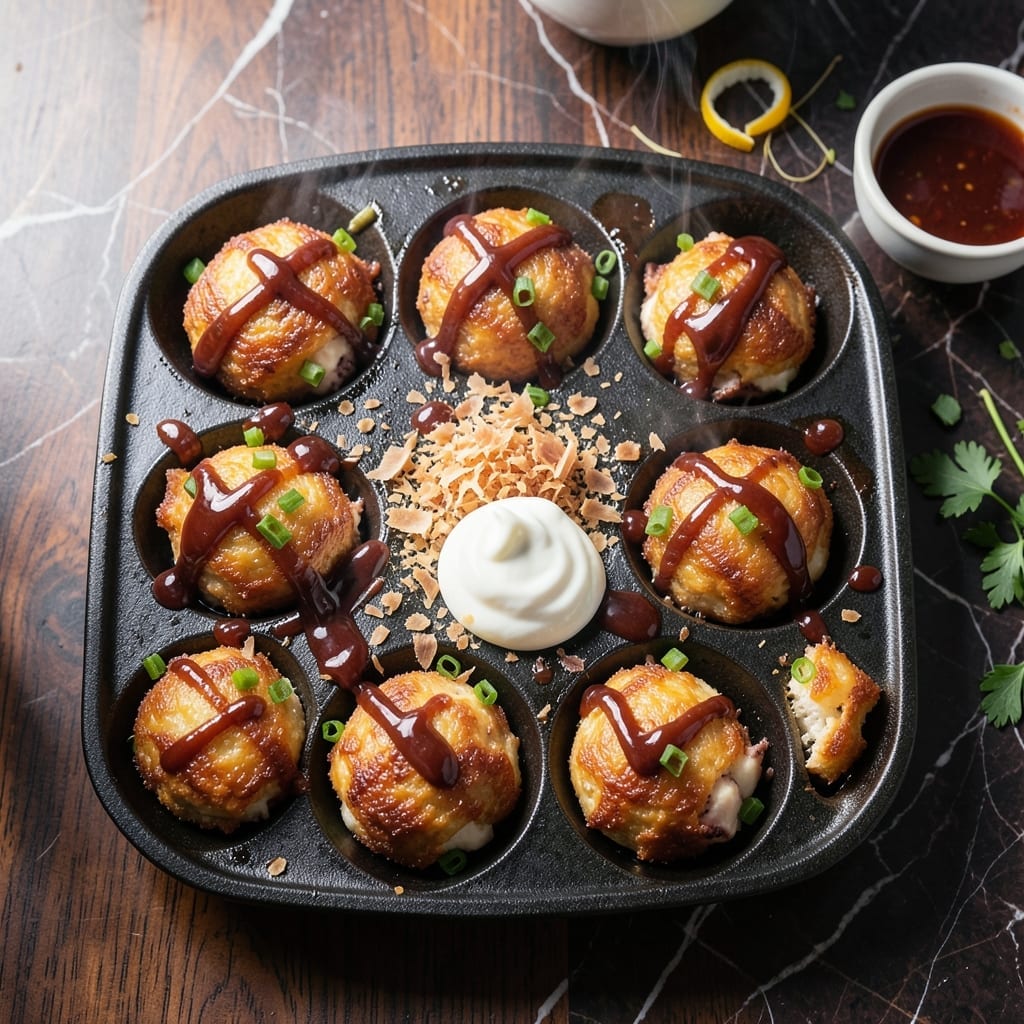 Takoyaki Recipe Without Pan: Crispy Balls Using a Muffin Tin