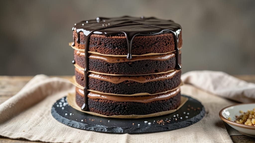18-Layer Chocolate Cake Recipe: Decadent Stack of Rich Ganache Layers 18-Layer Chocolate Cake Recipe: Decadent Stack of Rich Ganache Layers
