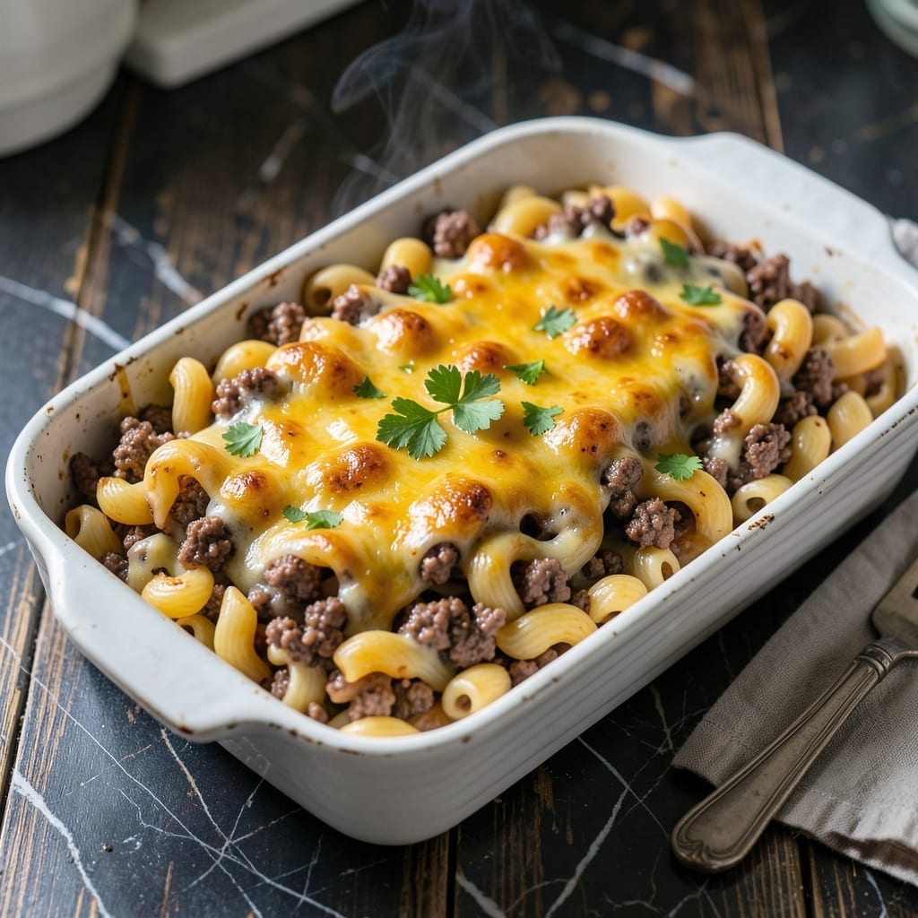 Macaroni and Beef Recipe Like Stouffers: Homestyle Cheesy Layers