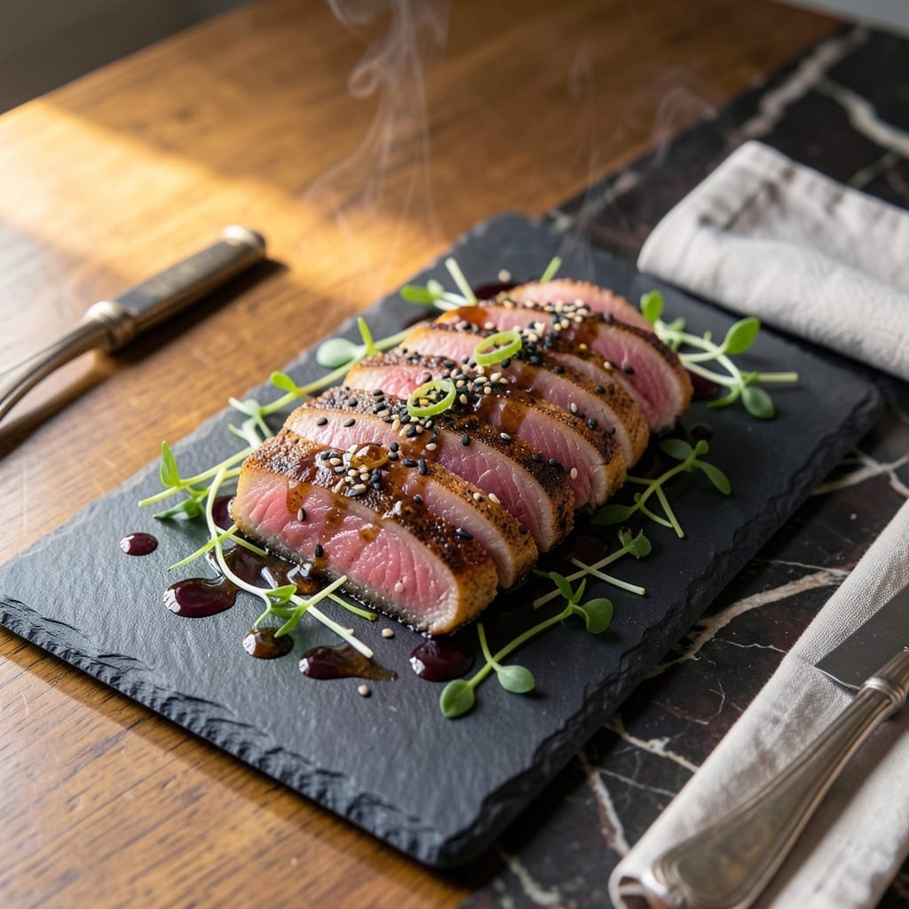 Ruth's Chris Ahi Tuna Appetizer Recipe: Seared to Steakhouse Perfection Ruth's Chris Ahi Tuna Appetizer Recipe: Seared to Steakhouse Perfection