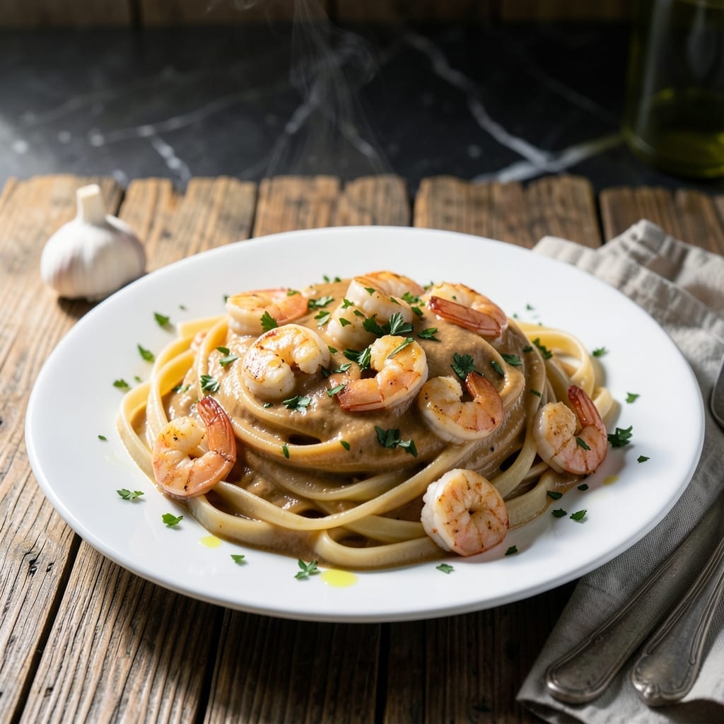Shrimp Alfredo Pasta Recipe With Jar Sauce: Gourmet Flavor in Half the Time Shrimp Alfredo Pasta Recipe With Jar Sauce: Gourmet Flavor in Half the Time