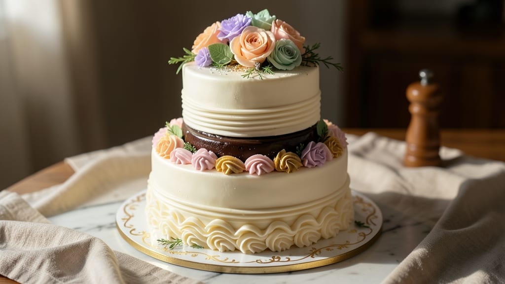 10-Inch Wedding Cake Recipe: Tiered Elegance With Buttercream Swirls 10-Inch Wedding Cake Recipe: Tiered Elegance With Buttercream Swirls