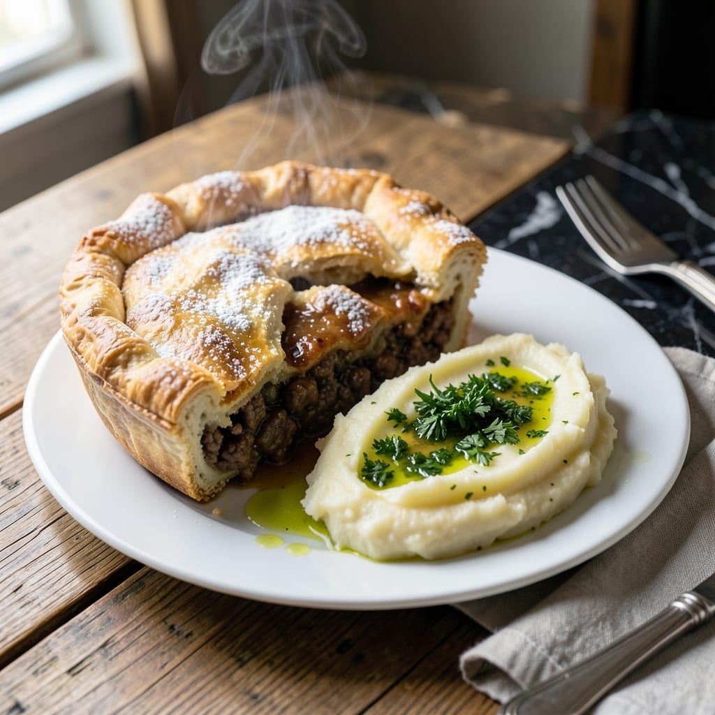 Pie and Mash Recipe: British Pub-Style Comfort with Parsley Liquor Pie and Mash Recipe: British Pub-Style Comfort with Parsley Liquor