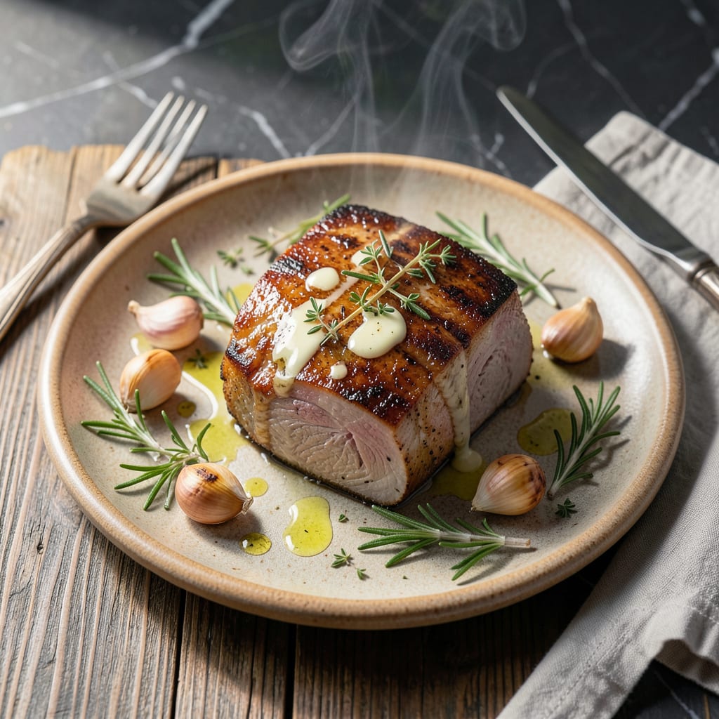 2 Lb Pork Tenderloin Recipe: Garlic Butter Basted to Juicy Perfection illustration with key details