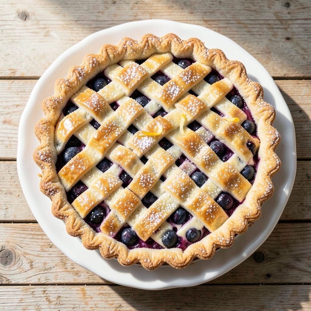Marie Callender's Double Cream Blueberry Pie Recipe: Buttery Lattice Crust With Bursting Berries Marie Callender's Double Cream Blueberry Pie Recipe: Buttery Lattice Crust With Bursting Berries