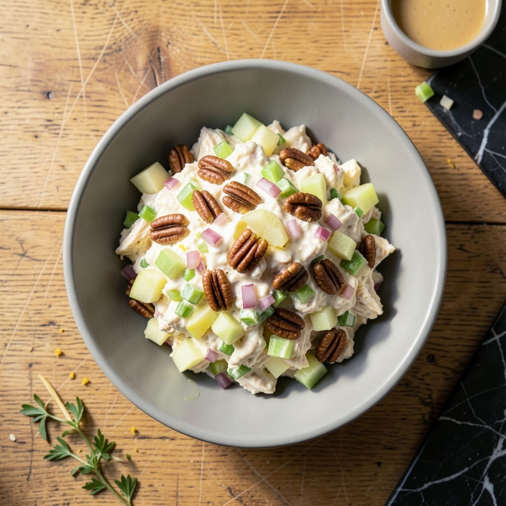 McAlister's Chicken Salad Recipe: Copycat Creamy Crunch with Apples and Pecans McAlister's Chicken Salad Recipe: Copycat Creamy Crunch with Apples and Pecans