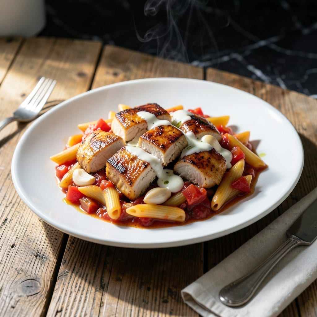 Chicken Pasta Recipe Tomato: One-Pot Garlic Infused Delight Chicken Pasta Recipe Tomato: One-Pot Garlic Infused Delight