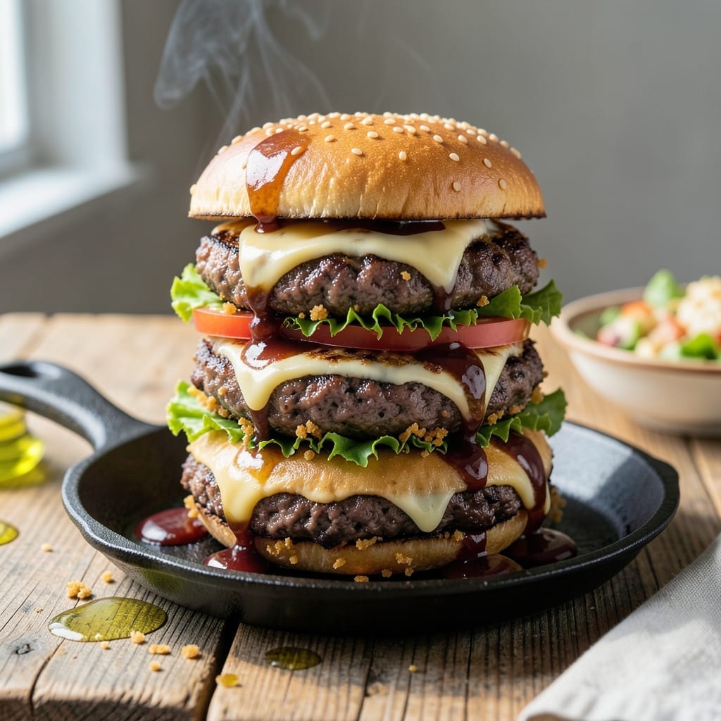 BBQ Stuffed Burgers Recipe Cheese: Gooey Center Surprise in Every Bite