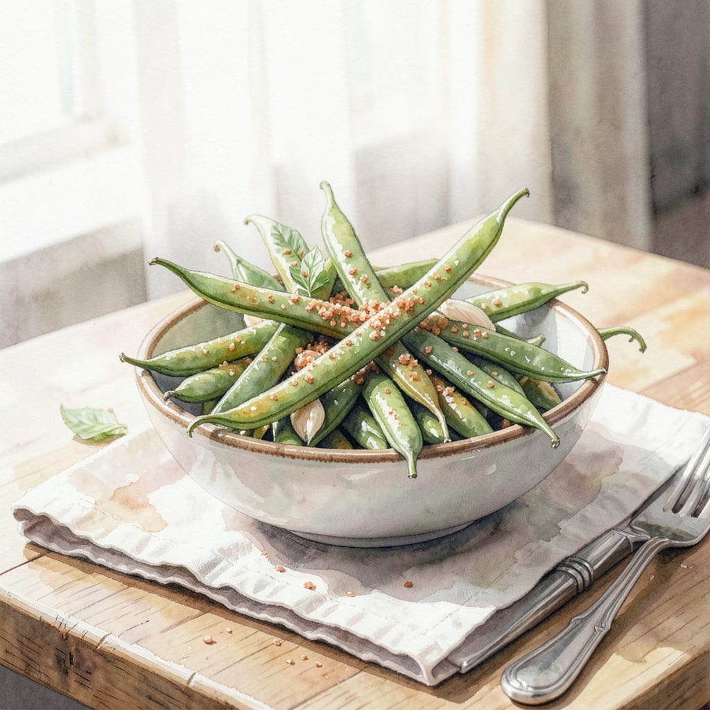 Recipe For Crispy Green Beans: Blistered With Garlic and Parmesan Recipe For Crispy Green Beans: Blistered With Garlic and Parmesan