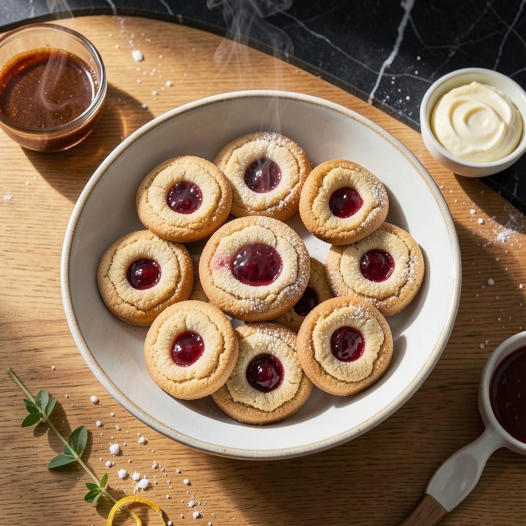 Kaufmann's Thumbprint Cookie Recipe: Buttery Jam Centers with Nutty Crunch Kaufmann's Thumbprint Cookie Recipe: Buttery Jam Centers with Nutty Crunch