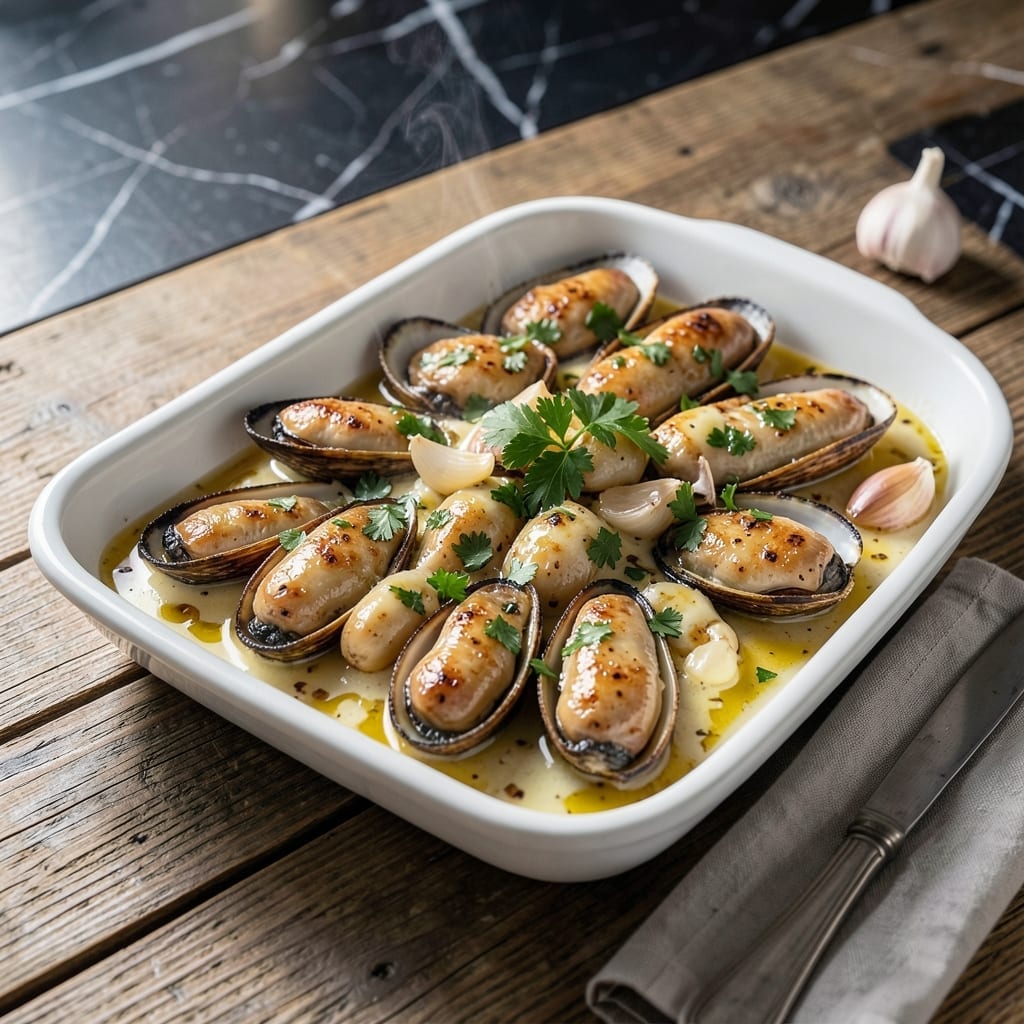 Baked Mussels Without Shell Recipe: Garlic Butter Infusion With Briny Depth Baked Mussels Without Shell Recipe: Garlic Butter Infusion With Briny Depth