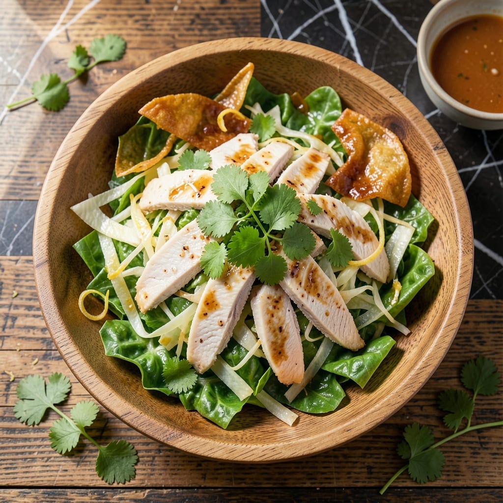 Cheesecake Factory Thai Chicken Salad Recipe: Crunchy Peanut Dressing with Fresh Herbs