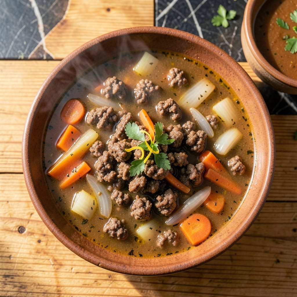 Recipe For Vegetable Soup Using Ground Beef