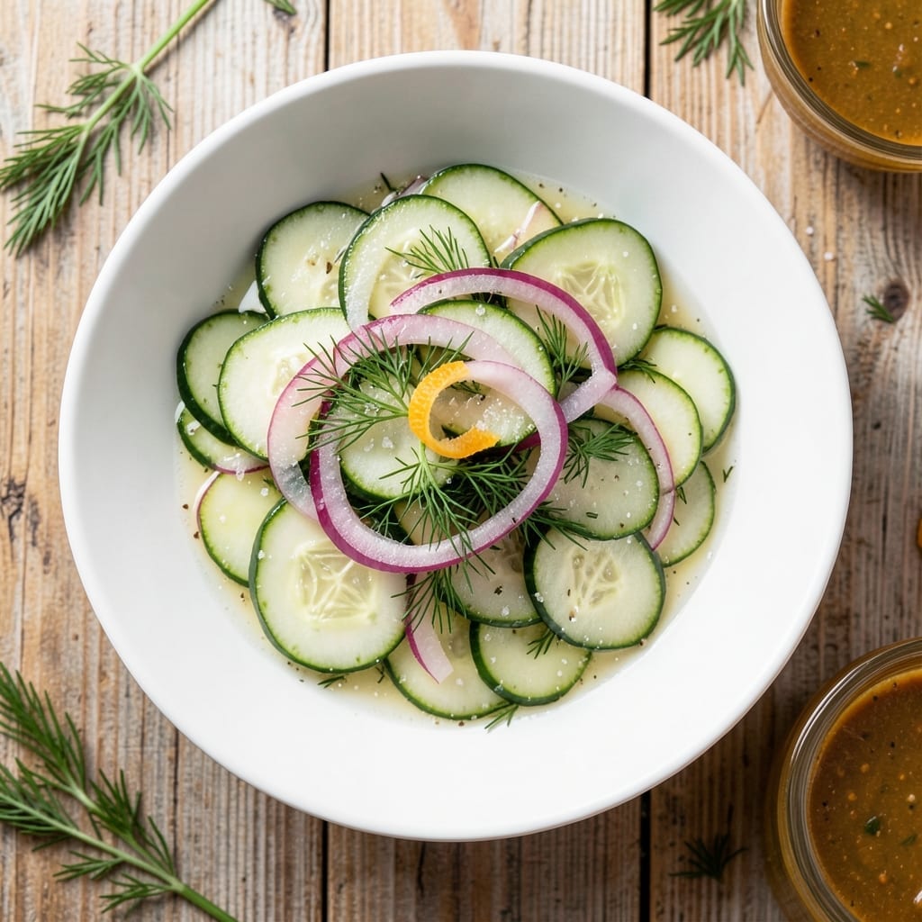 Cucumber Onion Salad Recipe With Vinegar and Sugar: Refreshing Crisp Bite