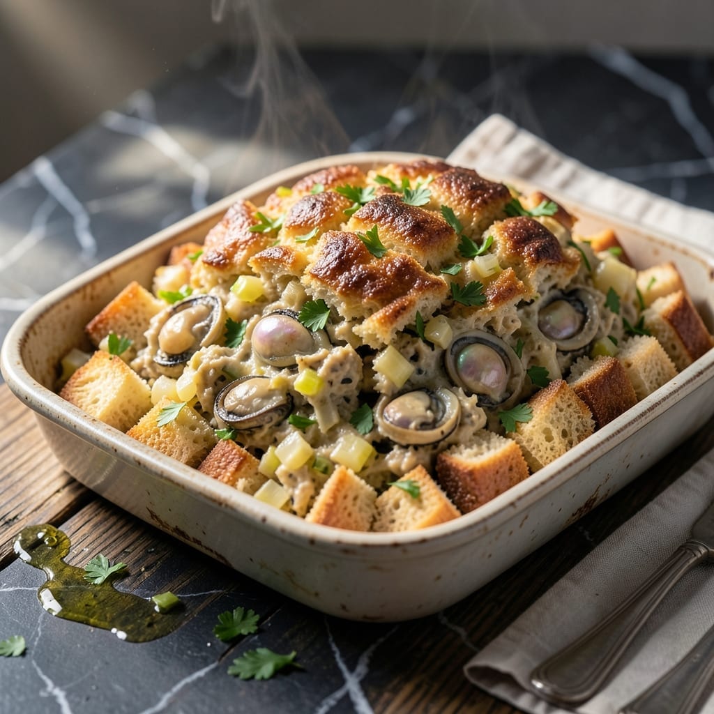 Oyster Stuffing Recipe With Canned Oysters: Savory Bread Crumbs With Briny Depth