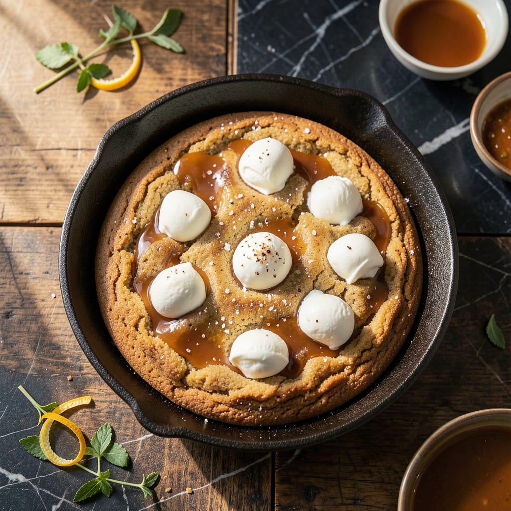 BJ's Salted Caramel Pizookie Recipe: Warm Gooey Cookie Skillet Indulgence