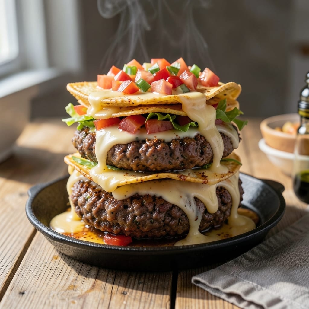 Taco John's Taco Burger Recipe: Spiced Beef Patty With Crunchy Shell