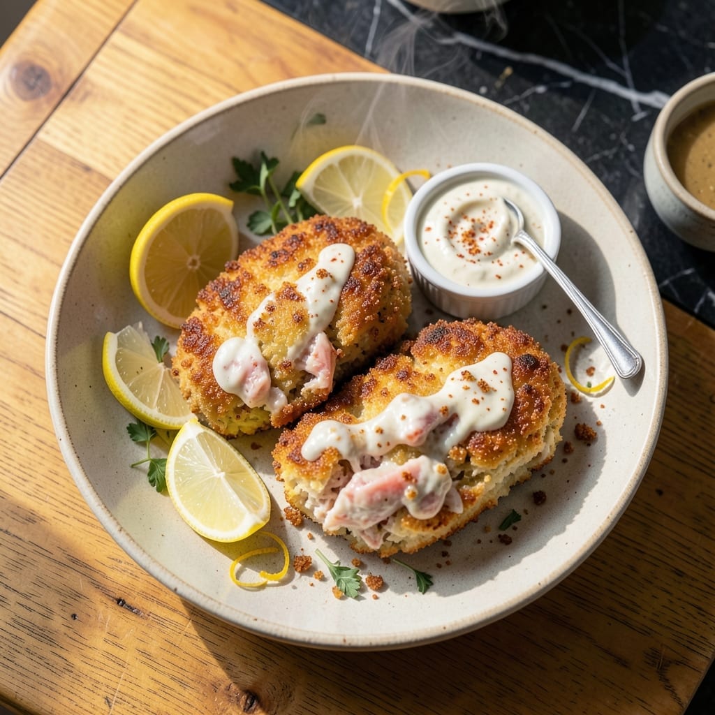 Bobby Chez Crab Cake Recipe: Lump Crab with Lemon Aioli Bobby Chez Crab Cake Recipe: Lump Crab with Lemon Aioli