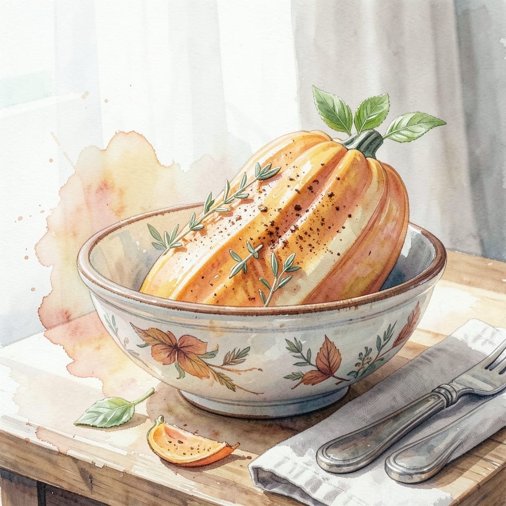 Recipe for Carnival Squash: Roasted Sweetness With Nutty Depth