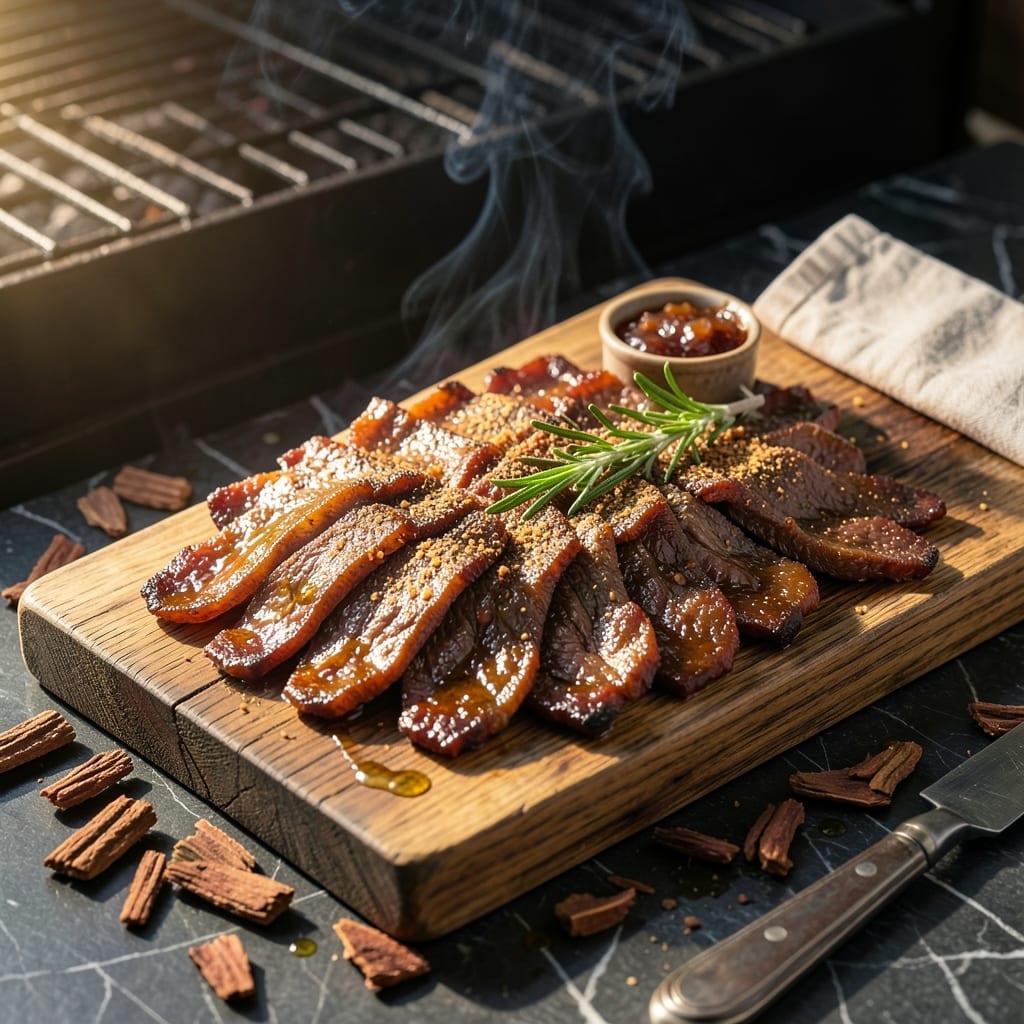 BBQ Beef Jerky Recipe Smoker: Chewy Smokey Bites with Deep Flavor BBQ Beef Jerky Recipe Smoker: Chewy Smokey Bites with Deep Flavor
