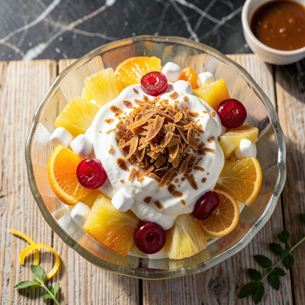 Pioneer Woman Ambrosia Salad Recipe: Retro Southern Creamy Crunch Pioneer Woman Ambrosia Salad Recipe: Retro Southern Creamy Crunch