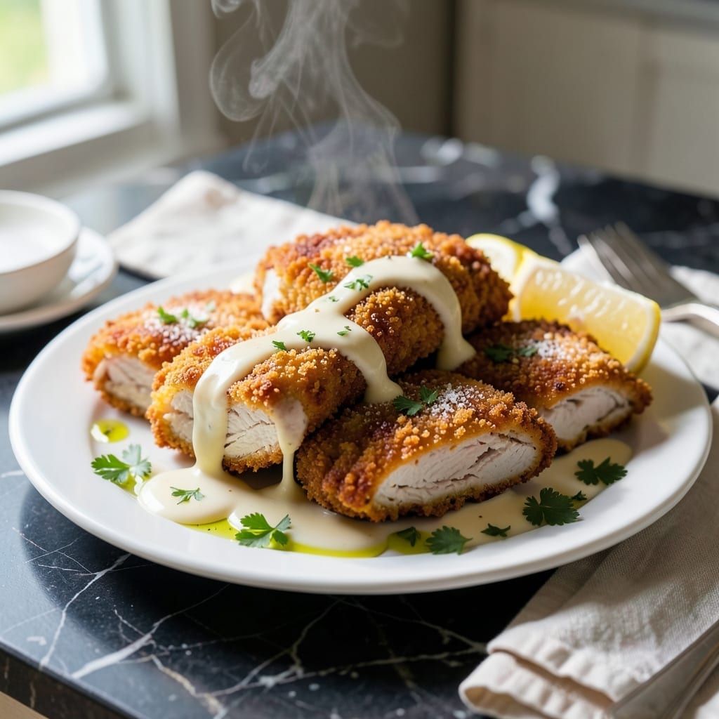 Frankenmuth Chicken Recipe: Crispy Breaded Cutlet with Cherry Sauce