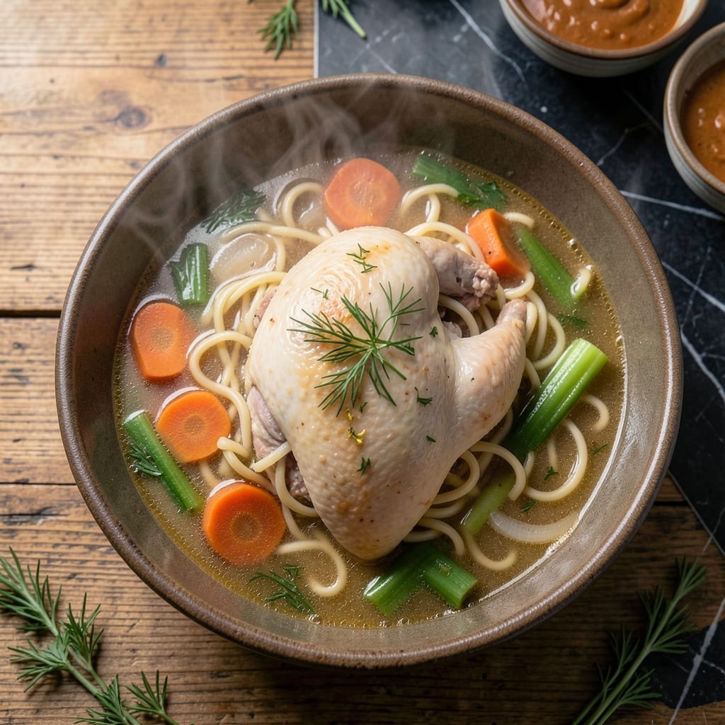 Chicken Noodle Soup Recipe Whole Chicken: Rich Broth With Tender Meat Chicken Noodle Soup Recipe Whole Chicken: Rich Broth With Tender Meat