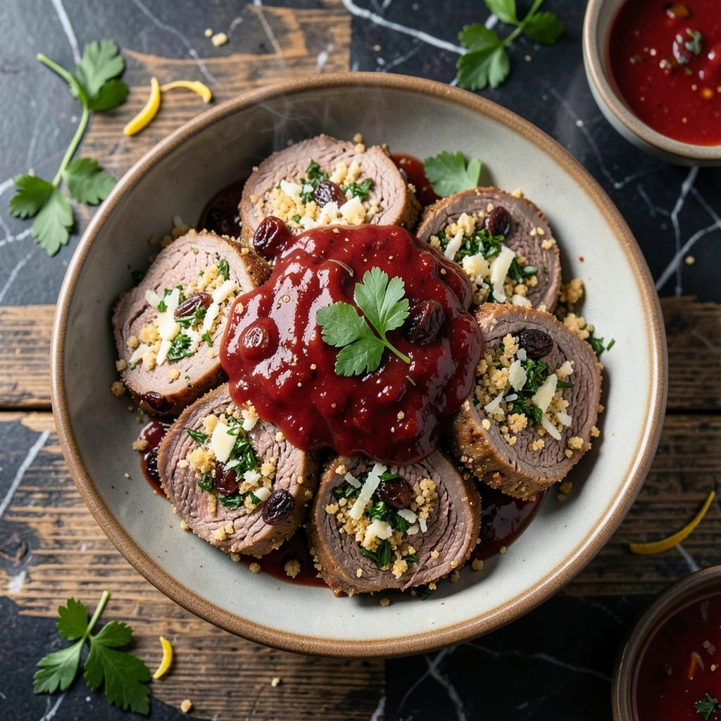 Braciole Recipe With Raisins: Sweet and Savory Italian Stuffed Beef Rolls