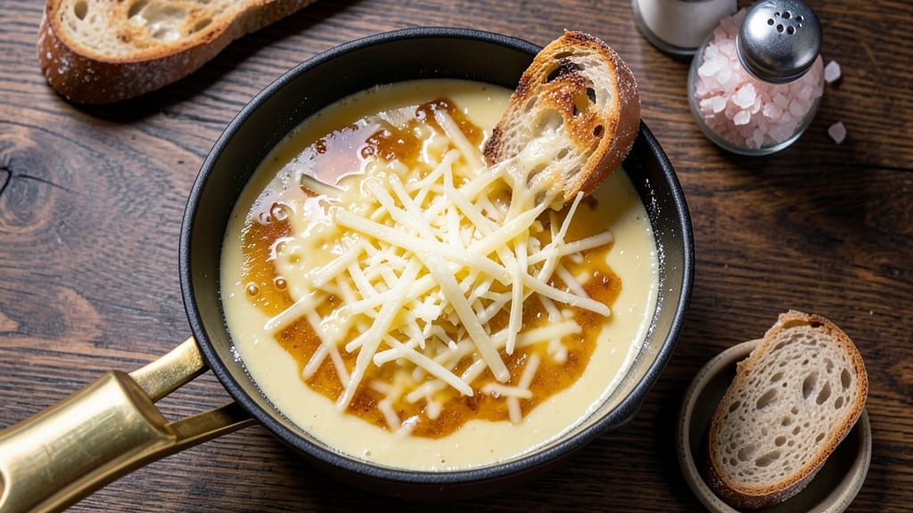 3-Ingredient Cheese Fondue Recipe: Velvety Melt With Crispy Bread Bites 3-Ingredient Cheese Fondue Recipe: Velvety Melt With Crispy Bread Bites