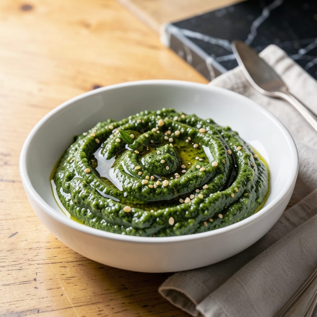 Spinach Pesto Recipe No Nuts: Vibrant Herb Sauce Without Allergens Spinach Pesto Recipe No Nuts: Vibrant Herb Sauce Without Allergens