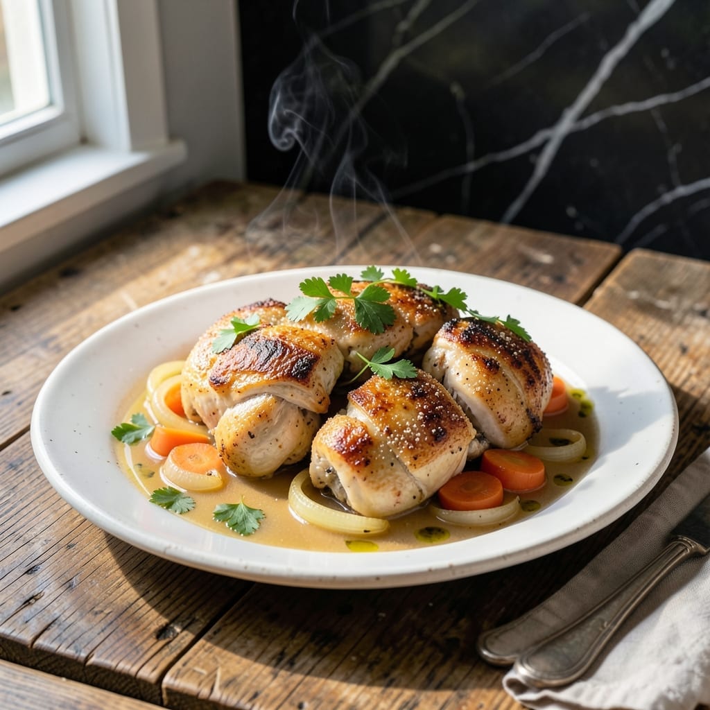 Fricassee Recipe: Classic Stew With Tender Chicken and Rich Sauce Fricassee Recipe: Classic Stew With Tender Chicken and Rich Sauce