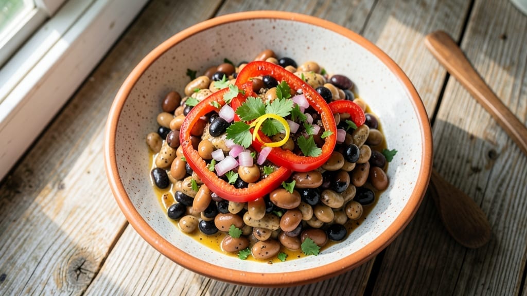 3 Bean Salad Recipe with Italian Dressing: Hearty Veggie Medley in 15 Minutes