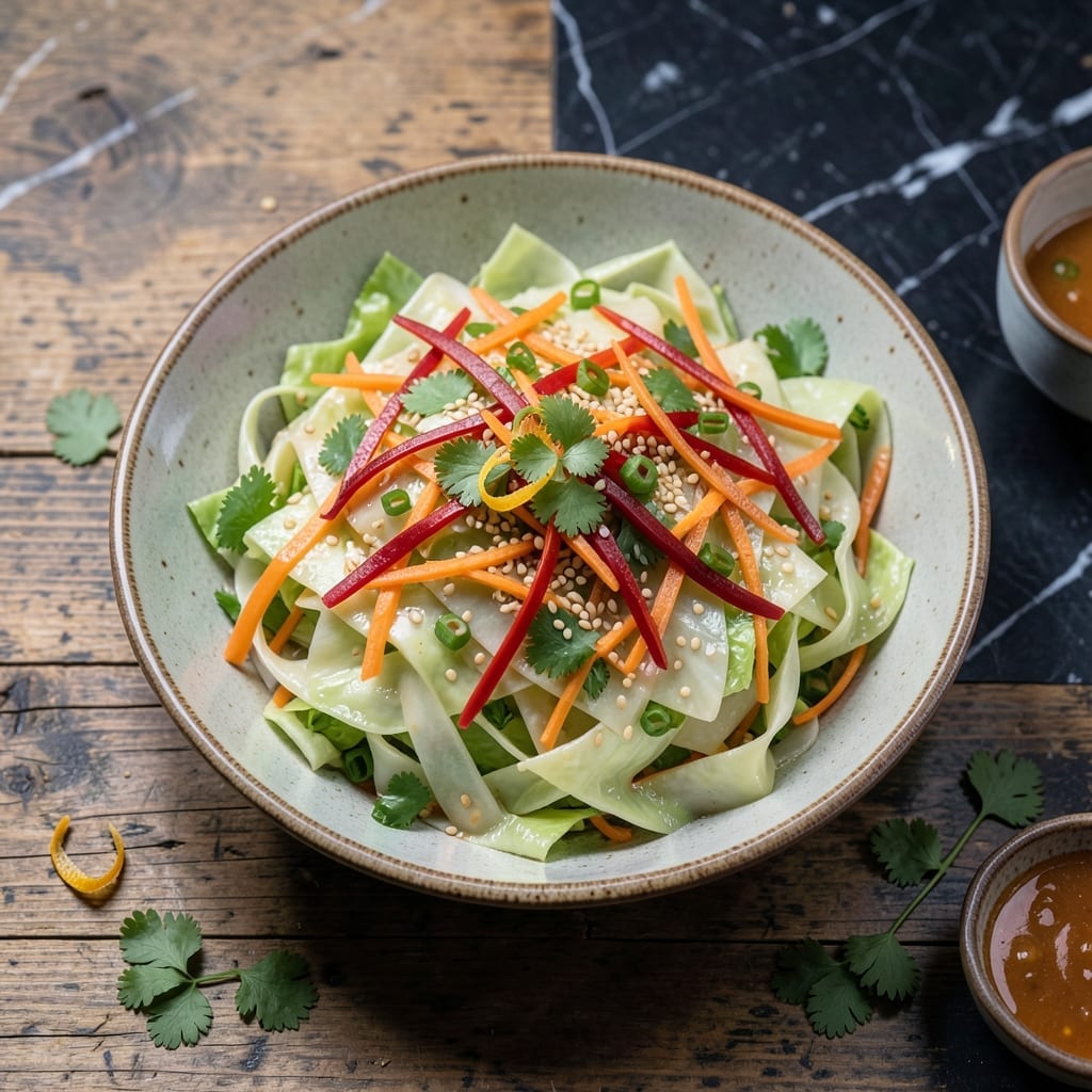 Recipe For Napa Cabbage Salad: Asian-Inspired Crunch With Sesame Dressing Recipe For Napa Cabbage Salad: Asian-Inspired Crunch With Sesame Dressing