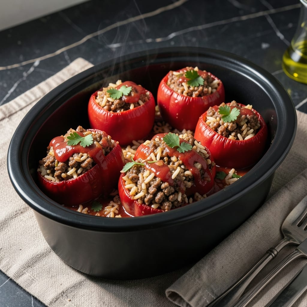 Recipe For Stuffed Peppers In The Crock Pot