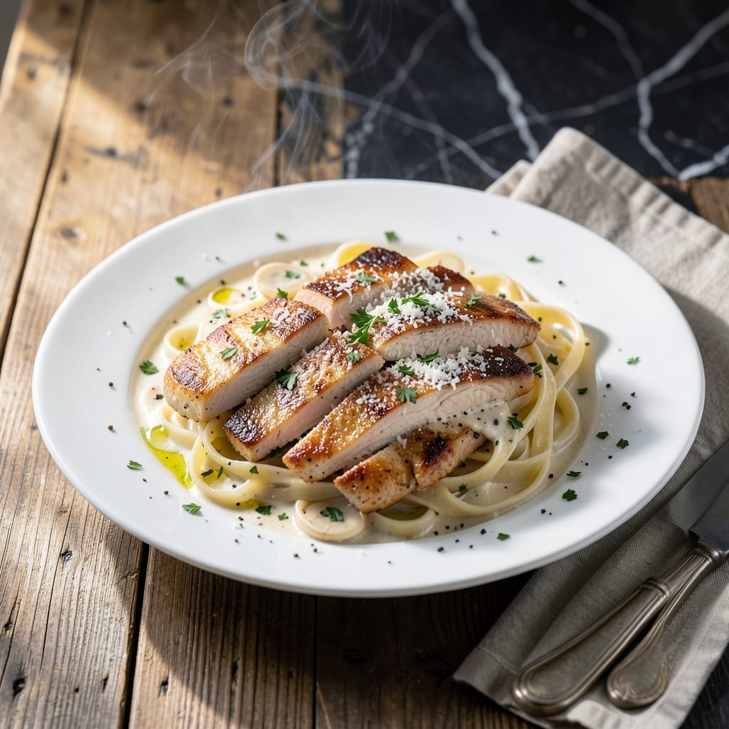 Chicken Pasta Recipe Creamy: Garlic Parmesan Sauce With Tender Chicken