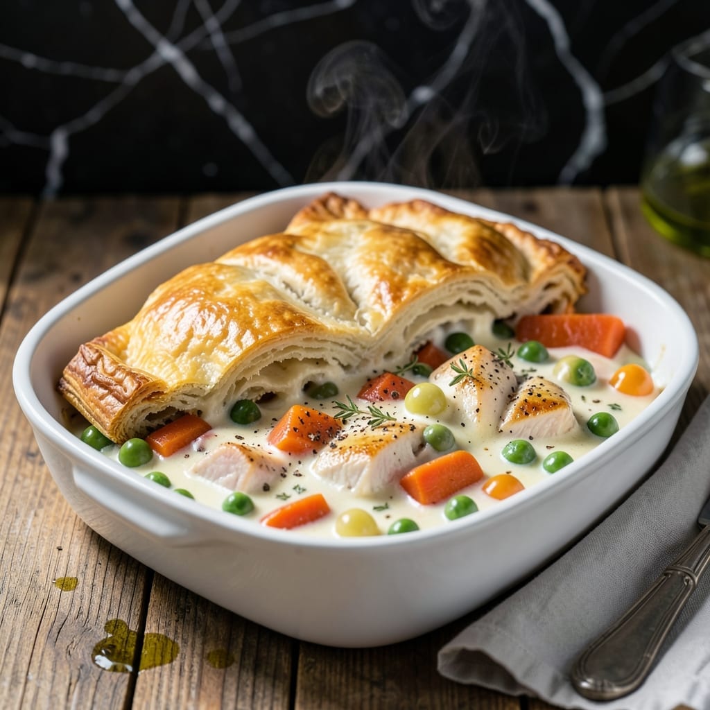Chicken Pot Pie Recipe With Biscuits: Flaky Toppers Over Creamy Herb Filling Chicken Pot Pie Recipe With Biscuits: Flaky Toppers Over Creamy Herb Filling
