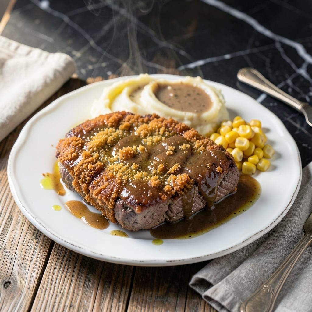 Del Rancho Chicken Fried Steak Recipe: Crispy Breaded Cutlets With Creamy Gravy Del Rancho Chicken Fried Steak Recipe: Crispy Breaded Cutlets With Creamy Gravy