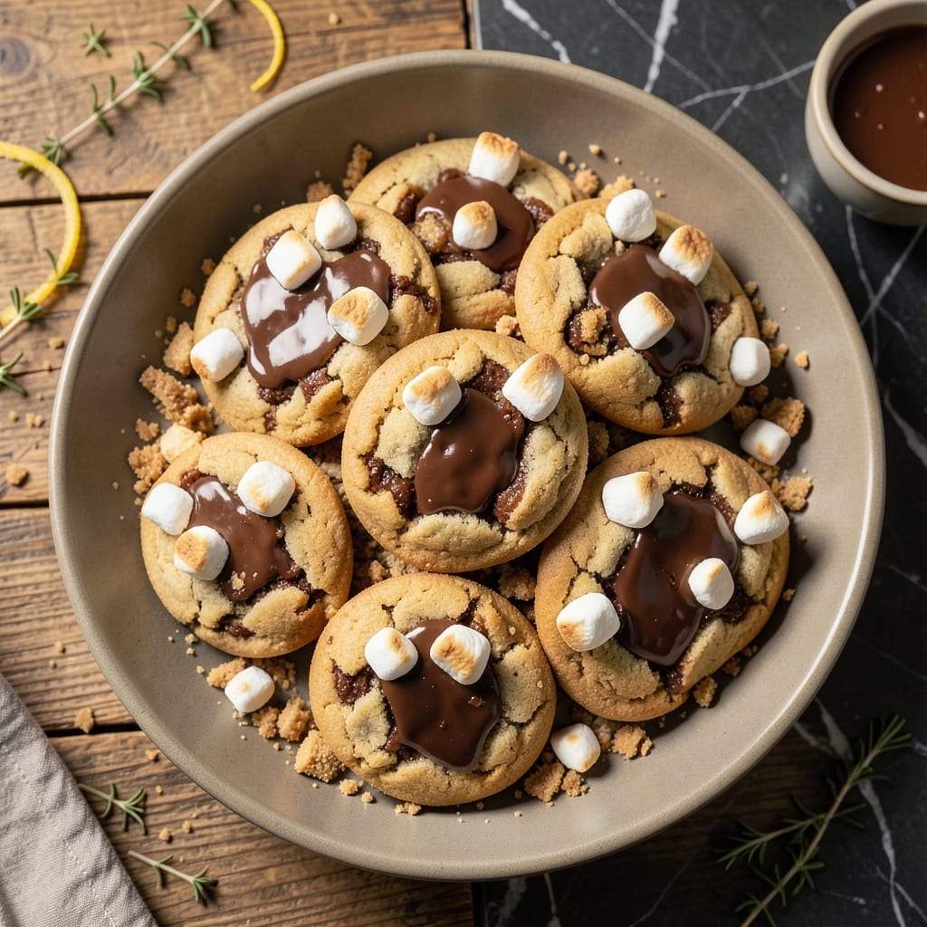 S'Mores Cookies Recipe With Graham Crackers