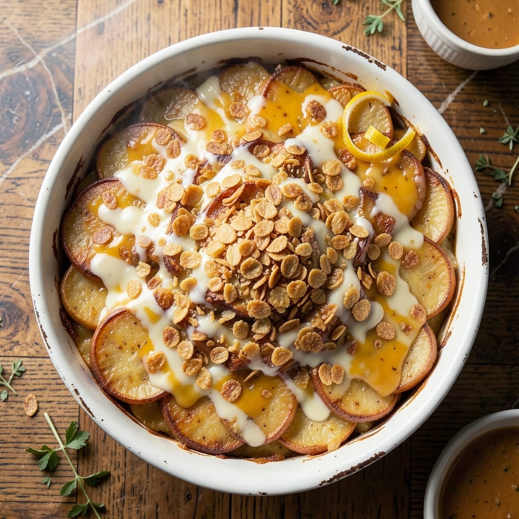 Potato Casserole Recipe With Corn Flakes: Buttery Layers With Crunchy Topping
